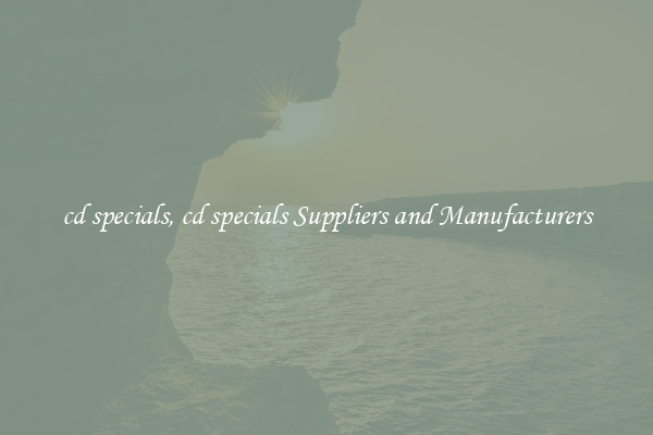 cd specials, cd specials Suppliers and Manufacturers