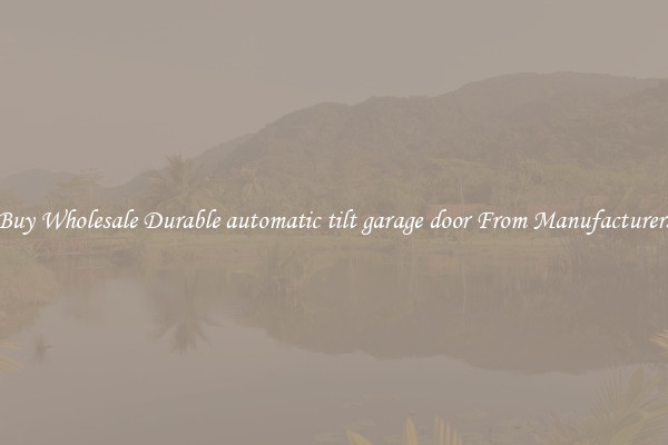 Buy Wholesale Durable automatic tilt garage door From Manufacturers