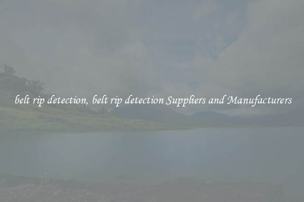 belt rip detection, belt rip detection Suppliers and Manufacturers