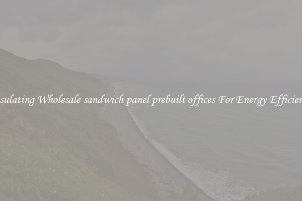 Insulating Wholesale sandwich panel prebuilt offices For Energy Efficiency