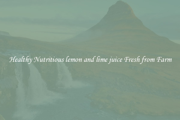 Healthy Nutritious lemon and lime juice Fresh from Farm