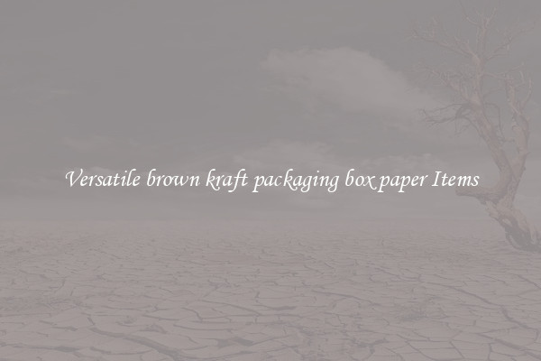 Versatile brown kraft packaging box paper Items