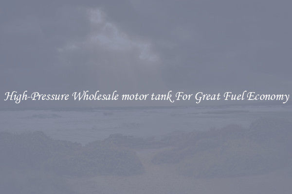 High-Pressure Wholesale motor tank For Great Fuel Economy